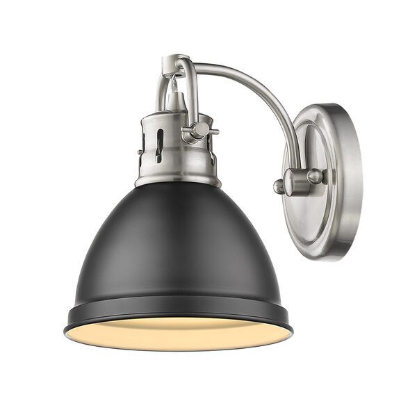 Duncan Pewter and Black Six-Inch One-Light Bath Wall Sconce, image 2